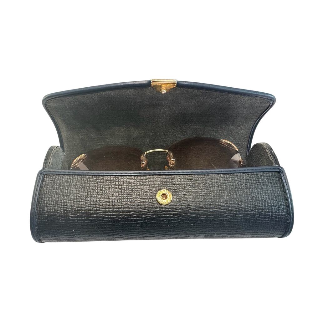 YSL - Yves Saint Laurent Amber / Rose Colored Rimless Sunglasses with Case - Picture 14 of 16